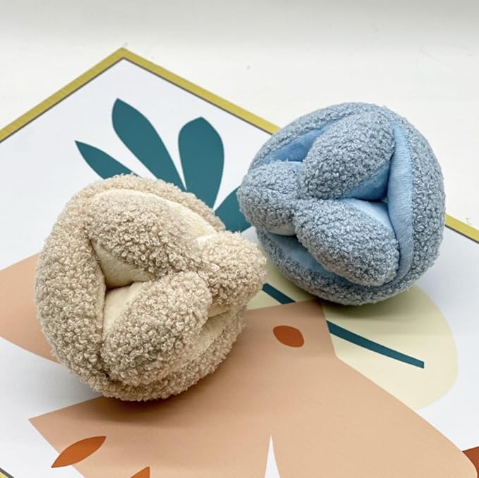 Lambwolf Monti- Enrichment and Interactive Dog Toy | Puzzle Dog Toy, Snuffle Ball for Dogs for Puppy & Small Breed Dogs Daily Companionship, Training Reward Gift (Beige)