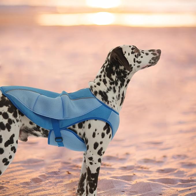 ROZKITCH Dog Cooling Vest, Lightweight Jacket with Evaporative Cooling Microfiber Technology, UV Protection Shirt for Beach Hiking Training Walking, Sizing for Medium Dogs XL