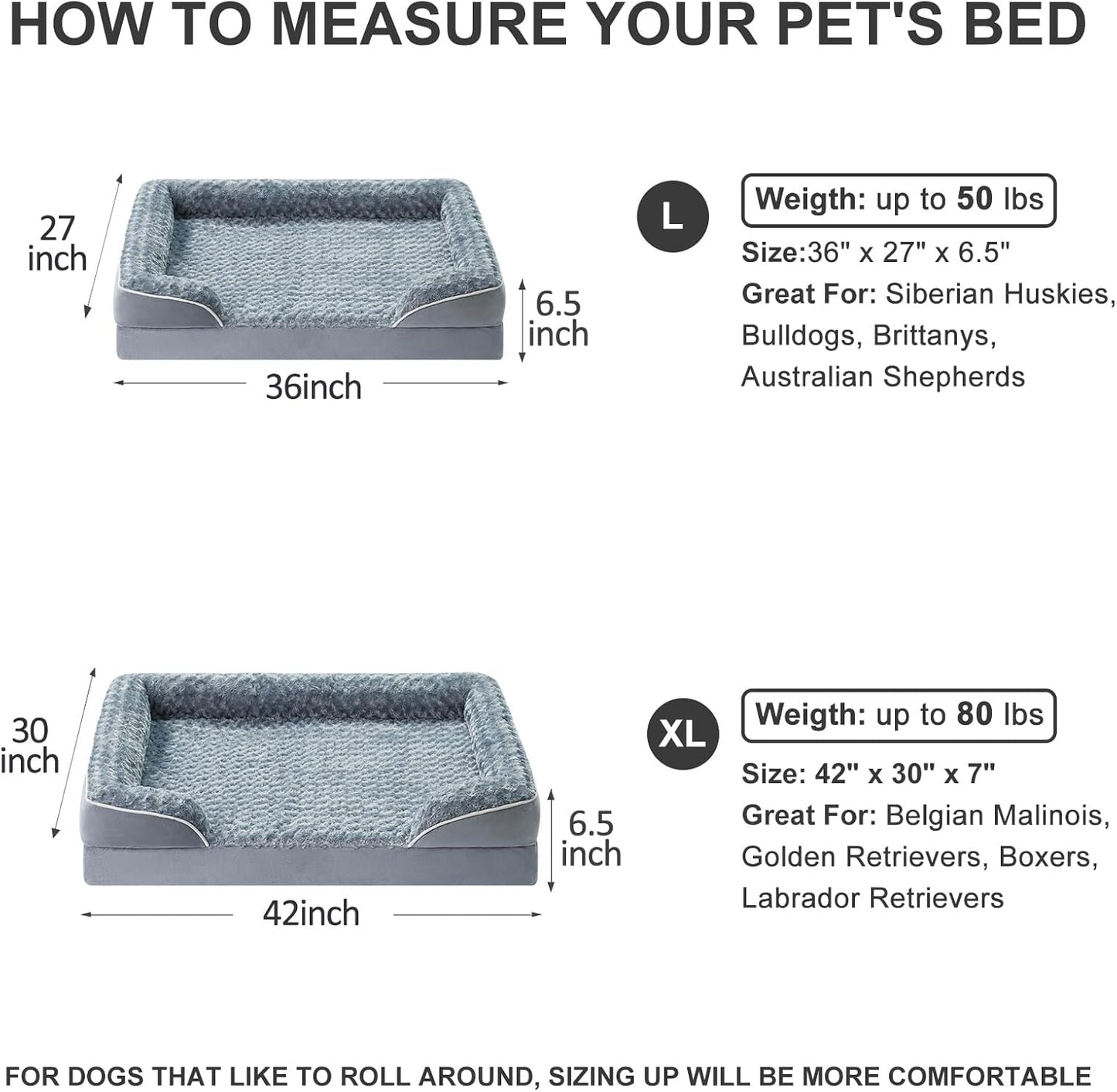 Deep Sleep Bed – Memory Foam Support + Washable Cover