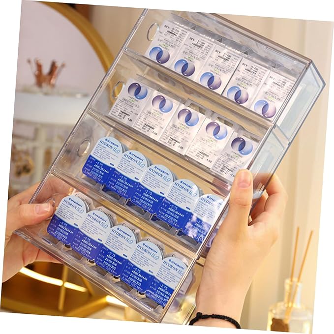 Clear Acrylic Makeup Organizer Drawer Stackable Storage Box for Cosmetics Jewelry and Accessories Elegant Design Space-saving for Vanity and Desktop Organization