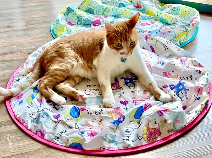 Interactive Mouse-Catching Cat Toy with Motion Sensor | Rechargeable Ball with Beep & LED Lights | Engaging Game for Indoor Cats, Reduces Boredom & Encourages Play (Blue Single Layer)