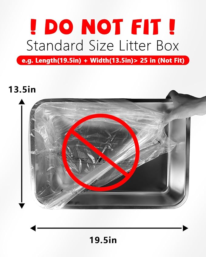 ANWA 25 Count Litter Box Robot 4/5/5 Pro/EVO Waste Bags, Upgraded 1.5X Thicker Cat Litter Bags for Automatic Litter Box, Drawstring Design, Zero Leaks