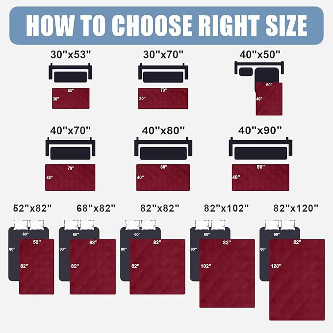 Smiry Waterproof Dog Bed Cover Blanket 68x82, Soft Reversible Pet Blanket, Washable Leakproof Cats Dogs Couch Cover for Sofa, Couch, Furniture, Lattice, Wine Red/Beige