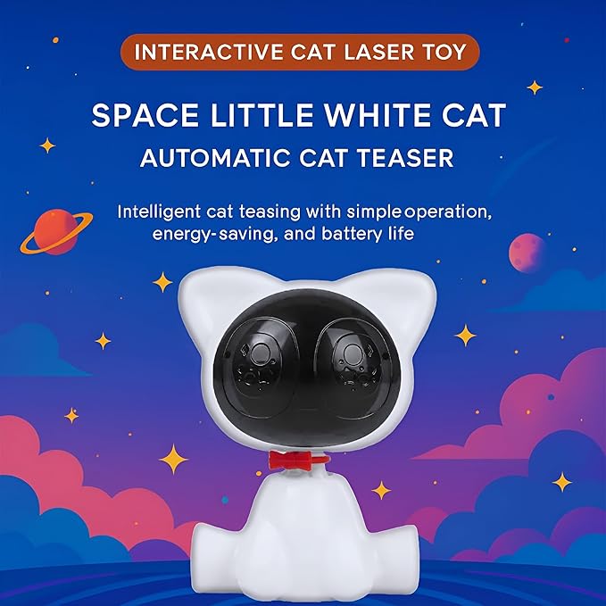 Interactive Cat Laser Toy for Indoor Cats – 360° Irregular Rotation, Rechargeable Automatic Pet Toy for Bored Indoor Adult Cats, Kittens, and Dogs