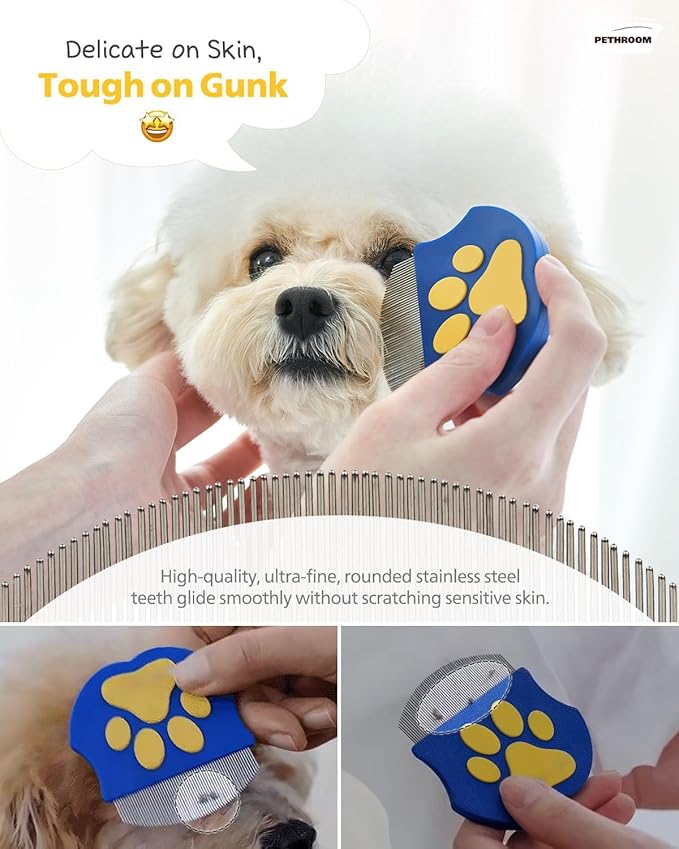 3 in 1 Pet Grooming Kit - Deshedding Comb, Nail Clippers and File for Dogs & Cats, Safe Pet Grooming Set for Shedding Control and Nail Trimming