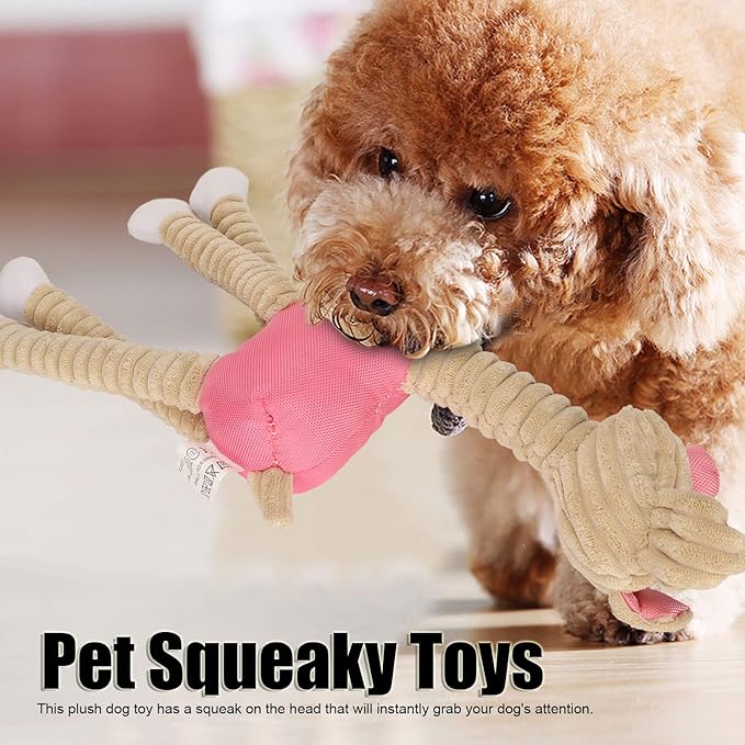 Squeaky Plush Dog Toys | Anxiety Relief & Boredom Buster for Small/Medium Dogs | Interactive Chew Toy with Pet - Friendly Material | Cute Puppy Design for Energetic Chewers