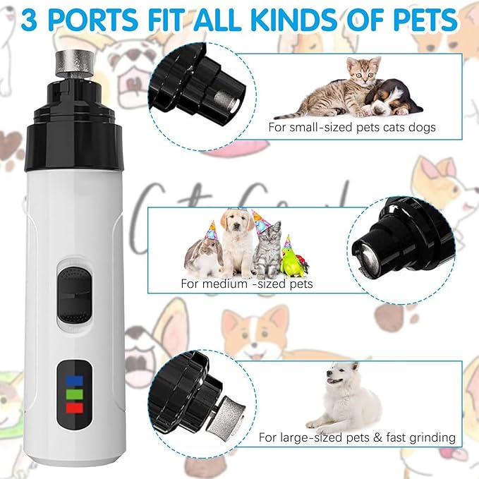 Silent Groom Pro Pet Nail Grinder | Whisper Quiet Claw Trimmer for Dogs, Cats and Other Animals,Ideal for Sensitive Dogs of All Breeds & Sizes
