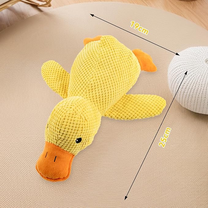 The Mellow Ducks Calming Pillow, Mellow Dog Calming Duck, 2025 New Yellow Duck Dog Toy, Dogs Ducks Toy with Quacking Sound for Indoor Dogs