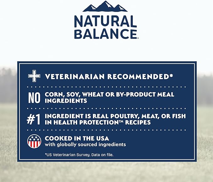 Natural Balance Health Protection Dry Dog Food – Whole Body Health, Easy on Digestion Dog Food Made with Chicken, Brown Rice & Pumpkin for Dogs - 4lbs.
