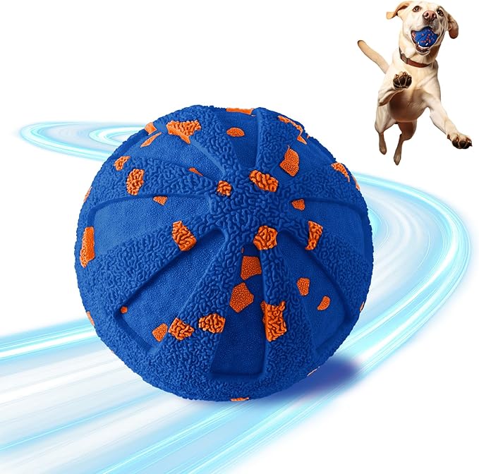 Moving Dog Toy - Medium Bouncy Fetch Balls for Dogs 20-80 lbs, Automatic Moving, Rotating & Bouncing, E-TPU Material - Floating Water Pet Toys - Size Large - 3.54-inch Diameter