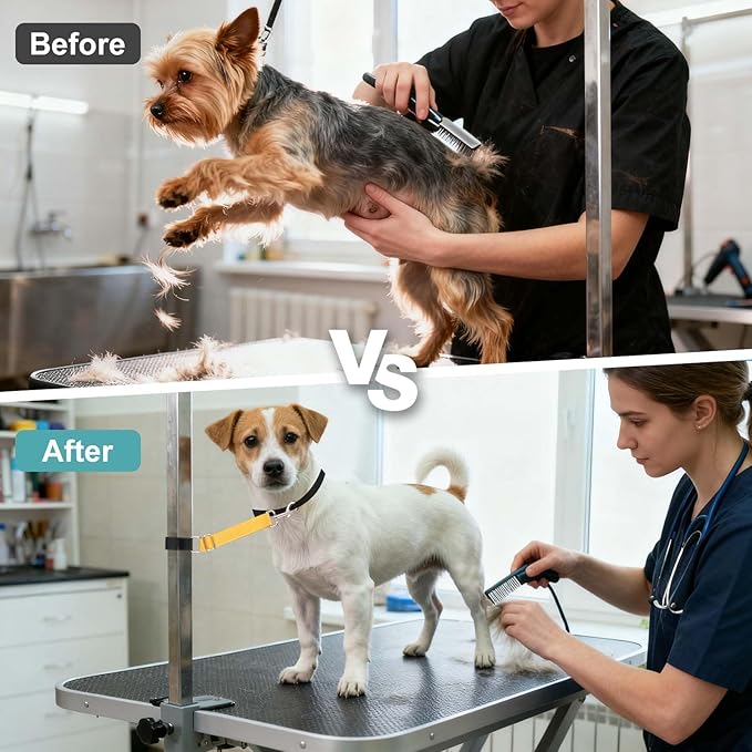 Dog Grooming Loop, Dog Grooming Harness Table Arm Accessories Adjustable Secure and Stable Extender Bathing Restraint Leashes (Black/Sky Blue, 2 Pcs), for Pet Bathing