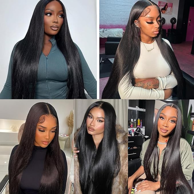 Selina Hair Straight 2x6 Lace Closure Human Hair Brazilian Virgin Hair Natural Black 16 Inch