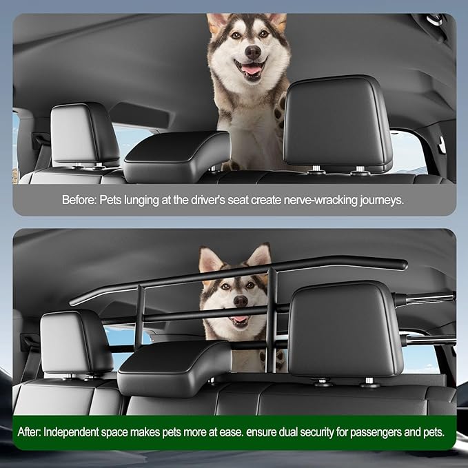 Dog Car Barrier Compatible with 2025 2026 Toyota 4Runner Trunk Cargo Pet Barrier Carbon Steel Pet Divider Gate Replacement for 2025 2026 Toyota 4Runner Accessories