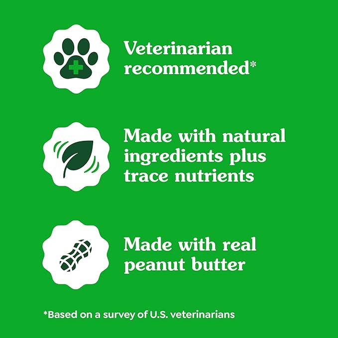 Greenies Pill Pockets for Dogs Small Size, Soft Dog Treats, with Real Peanut Butter, 3.2 oz. Pouch (30 Treats)