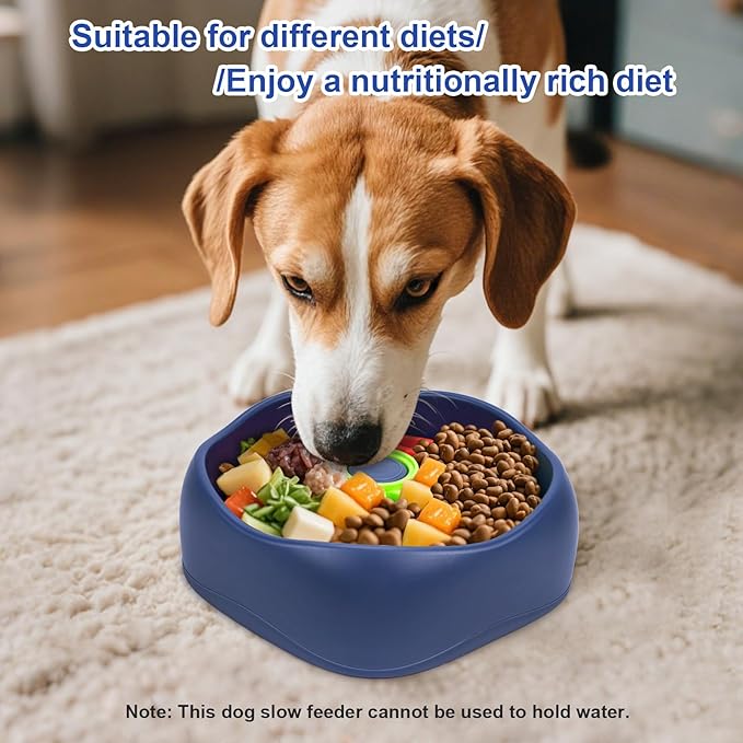 Interactive Pet Puzzle Slow Feeder Bowl - Innovative Rotating Design, Anti-Gulping, Promotes Digestion & Mental Stimulation, Non-Slip Food Dispenser for Small & Medium Dogs & Cats (Red & Green)
