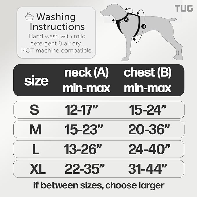 TUG Grab Dog Harness | Integrated Traffic Leash Magnetically Attached for Quick Control (Large/Cream)
