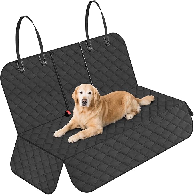 Dog Car Seat Cover for Back Seat,New Upgraded Thickened Dog Car Seat Cover,Waterproof and Wear-Resistant Bench Back Seat Cover with Non-Slip Pad,Universal Size Fits Cars（Black