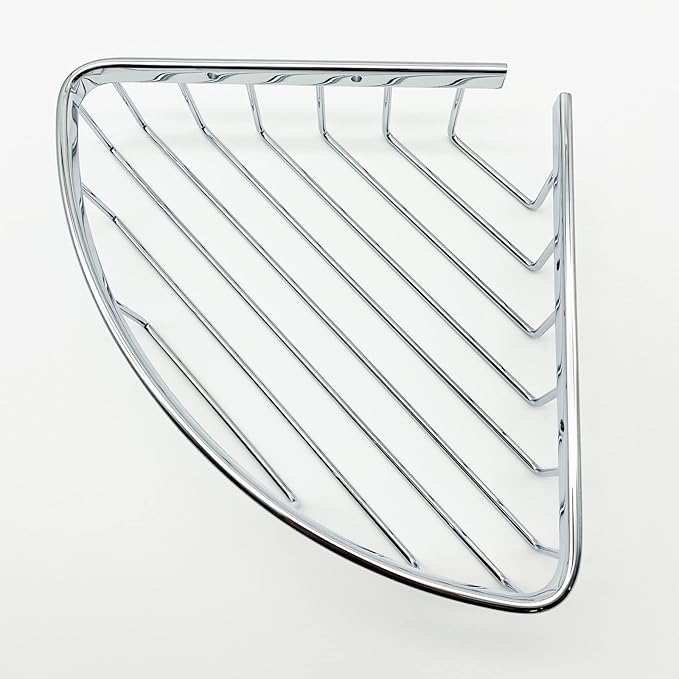Classic Shower Corner Basket For Bathroom Shampoo Soap Holder Brass Material Polished Chrome