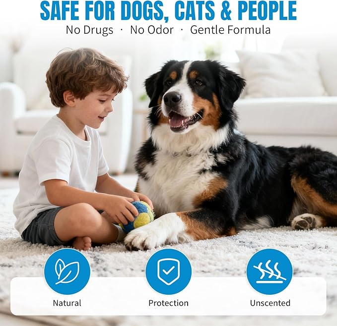 Dog Pheromones Calming Diffuser Anxiety Relief Calming Diffuser for Dog Reduce Aggression Stress Fighting Barking Chewing Pee Accidents & Separation Behaviors, 2 Plug in+4x48ml Refill