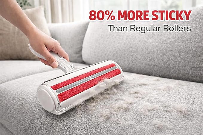 GajetNest Pet Hair Remover Roller Resuable Lint Roller, Cat and Dog Hair Remover for Couch, Carpet, Clothing, Bedding and Furniture Portable Design Easy to Use Fur Removal Tool