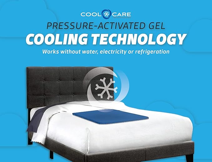 Cooling Pad for Bed - Pressure Activated Gel Provides Instant Relief - Ideal for Fevers, Hot Flashes, Night Sweats