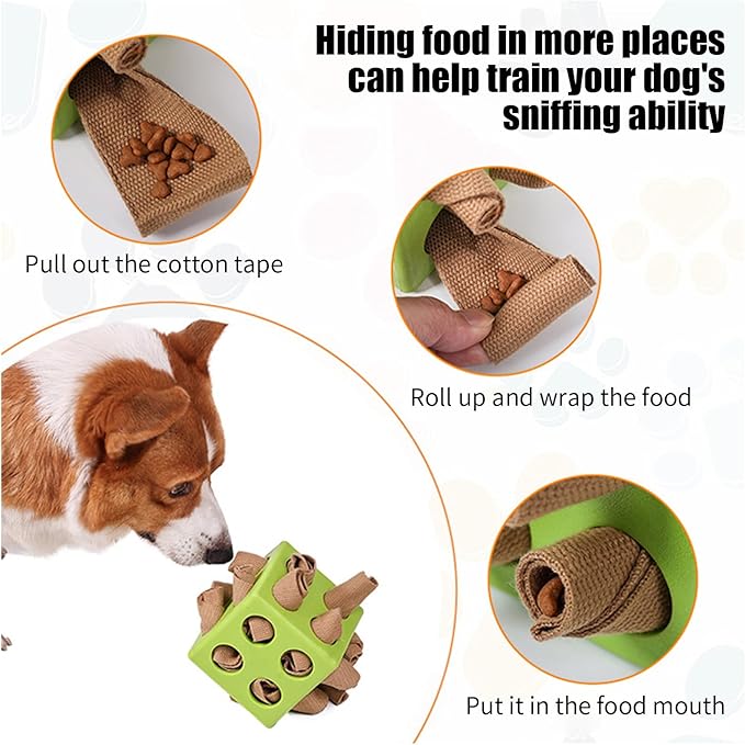 Dog Treat Puzzle Ball, Interactive Chew Toy, Puzzle Plaything with Treat Dispensing Design, Dog Plaything with Sturdy Construction, Pet Accessories, Enrichment Toy for Mental Cognitive Sensory Stress