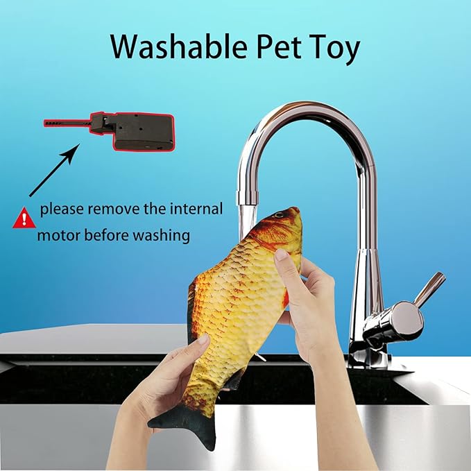 Realistic Flopping Fish Dog Chew Toy - Electric Moving Interactive Pet Toy for Small Medium Dogs, Chew Rocking Toy for Indoor Outdoor Exercise