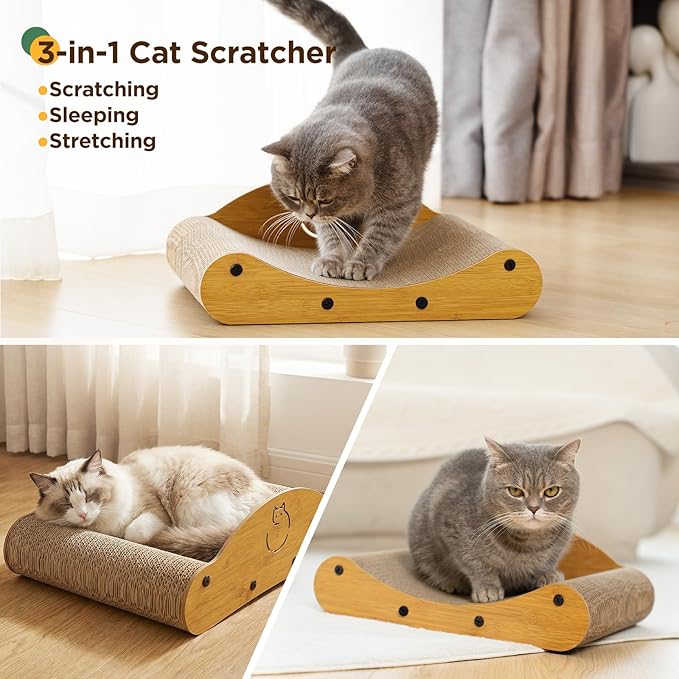 Gimars Wood Grain Cat Scratcher Sofa, MZB-CS-M