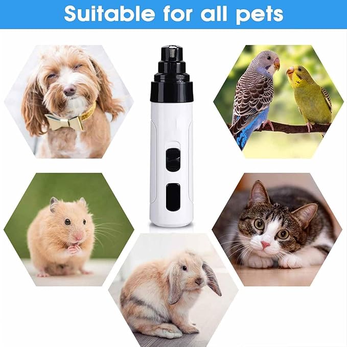 2026 Electric Dog Nail Grinder & Trimmer - Rechargeable, Quiet, Low Vibration Pet Grooming Tool for Small & Large Dogs - Safe Paws Clipper with LED Light for Professional Home Grooming(1Pcs)