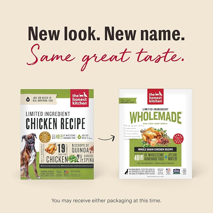 The Honest Kitchen Wholemade™ Dehydrated Limited Ingredient Chicken Dog Food, 10 lb Box