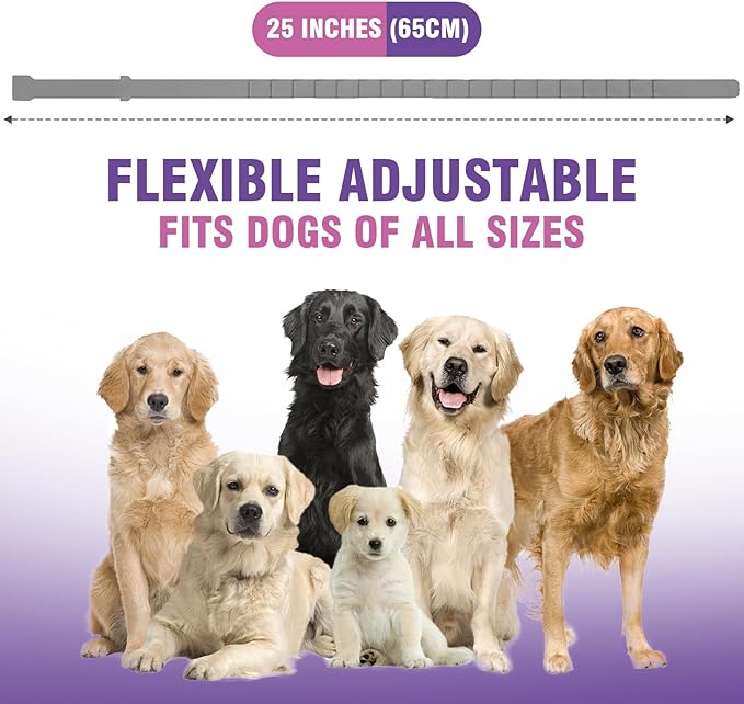 Stress Separation Lasts 60 Days Relieve Bad Behavior 25 Inches Size Flexible Adjustable for All Small Medium and Large Dog