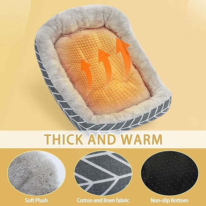 PetsHome Dog Car Seat Foldable Dog Car Booster Seat Waterproof Breathable Oxford Travel Bag for Small to Medium Dogs, Puppies, and Pets-Pattern Black+Mat