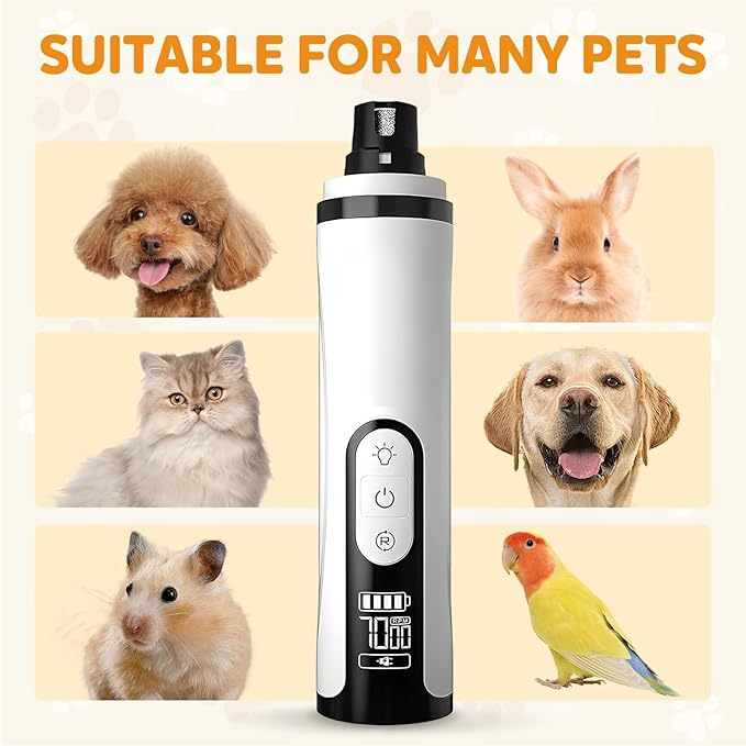Upgrade Silent Groom Pro Nail Grinder, 2026 New Silent Pet Nail Grinder for Dogs Nail Trimmers, Rechargeable Micro Precision Electric Dog Nail Trimmer Pet Paws Grooming Smoothing Tool (#A1)