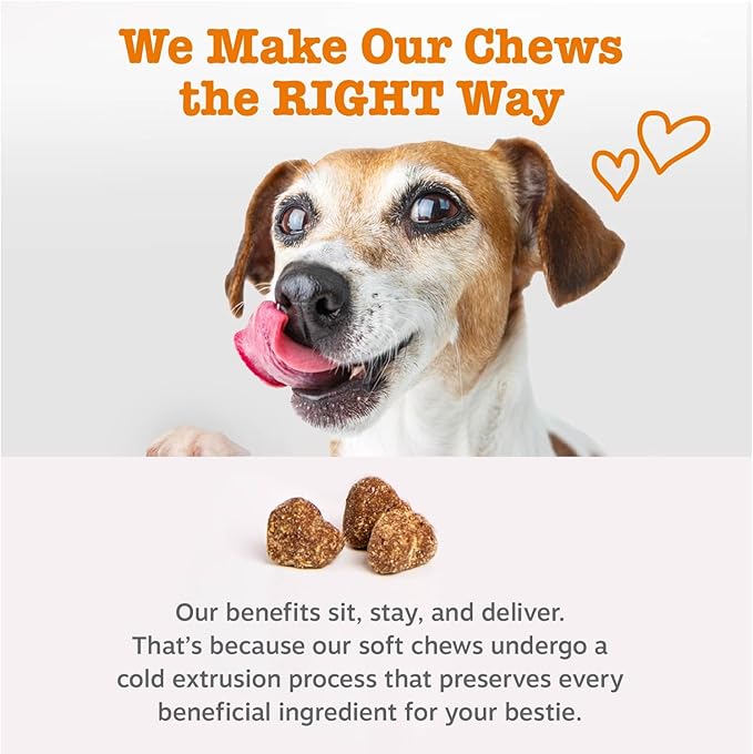 Zesty Paws Scoot Away Soft Chews - Healthy Bowel Function with Bromelain, Vita Fiber for Dogs, & Dandelion Root for Dog Digestive Support and Gut Health - 90 Soft Chews