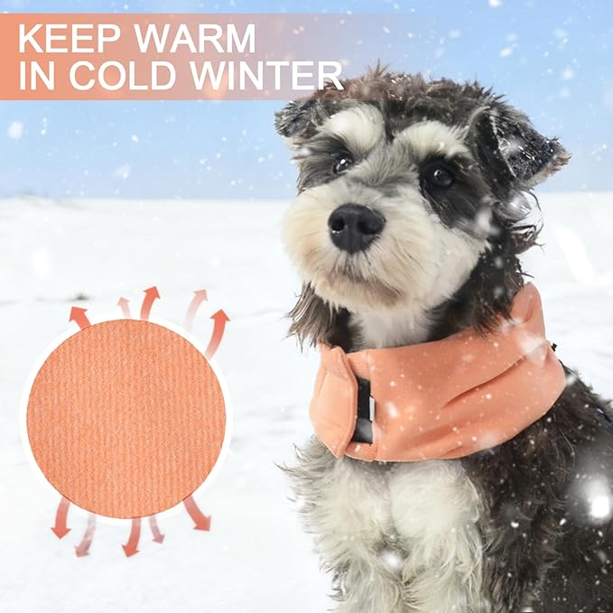 Ear Muffs for Dogs,Warm Winter Head Wrap Calming Hoodie,No Shake Anxiety Relief Pet Covers Ear Noise Protection Vest for Dogs Thunder Fireworks,Vet Visits,Grooming(Orange,M)
