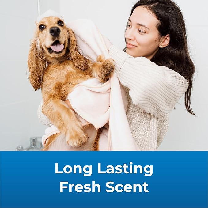 PetAg Fresh ’n Clean 2-N-1 Oatmeal Conditioning Shampoo, Tropical Scent - 18 oz - Moisturizes with Vitamin E & Aloe Vera - Strengthens & Repairs Coats - Soap Free
