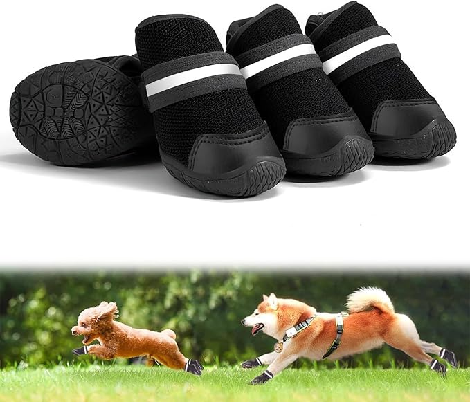 Dog Shoes | Elastic Breathable Anti-Slip Booties,Small Dog Shoes | for Puppy Pet Walking Camping Hiking Outside Floors Night