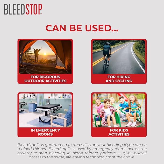 BleedStop First Aid Bleeding Control Powder – Rapid Blood Clotting for Serious Wounds & Nosebleeds, 150 g – Safe for Blood Thinner Patients