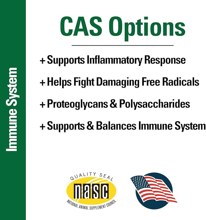Vet Classics CAS Options Extra Strength Immune Support for Dogs, Cats – Pet Health Supplement, Dog Antioxidant Care – Extra-Strength Dog Supplement Formula – 120 Soft Chews