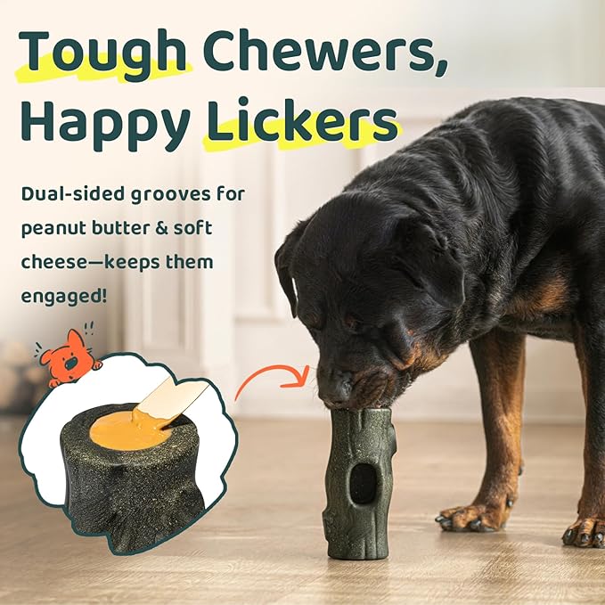 Interactive Dog Toys for Aggressive Chewers, Long-Lasting Frozen Dogs Treat Holder to Keep Them Busy, Indestructible Dog Enrichment Toys - Reduce Anxiety, Safe for Large and XL Breed