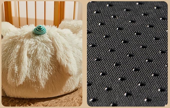 Kaiyue Plush 2-in-1 Dog Beds& Kids Sofa- Warm Little Nest with Cute Monster Design, Soft Fluffy Lounge for Children (Ages 3-8) and Small/Medium Cats/Dogs,Plush Anti-Anxiety Dog & Cat Nest for 30LB