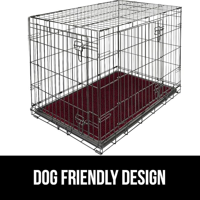 GORILLA GRIP SoakSTOPPER Dog Door Mat, 70x24 Machine Washable Rug Absorbent Doormat Captures Moisture Mud Dirt, Quick Dry Soft Chenille Entryway Rugs Indoor Entrance Mats for Dog Paws, Burgundy