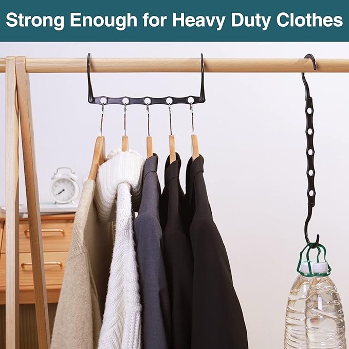 AMKUFO 12 Pack-Closet-Organizers-and-Storage, Hangers-Space-Saving-for-Closet-Organization, Clothes-Hanger-Space-Saver-for-College-Dorm-Room-Essentials, Small-Apartment-Storage