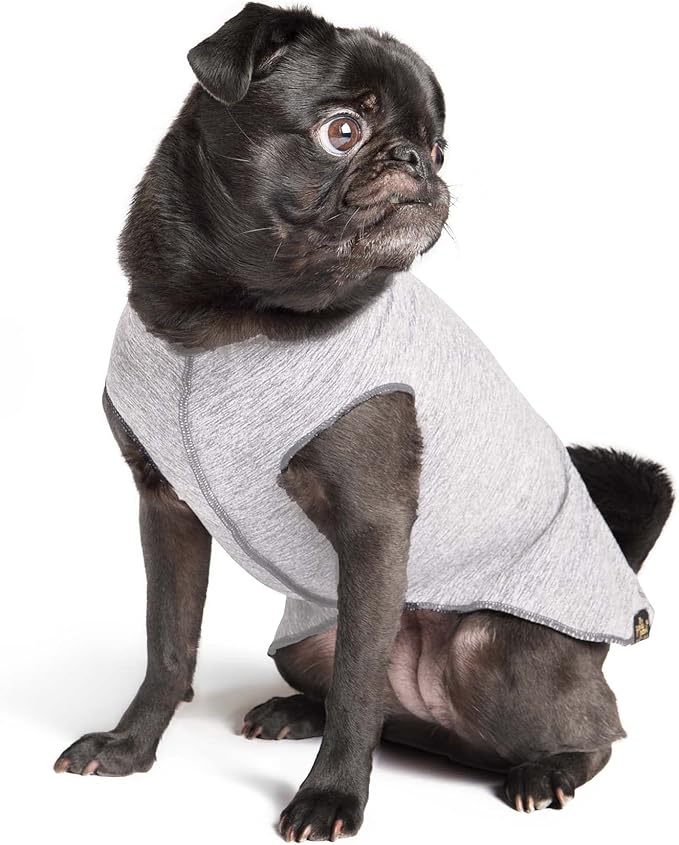 Goldpaw Dog Sun Shirt with UV Protection - Lightweight, Cooling Sun Protection Clothing for Dogs - Reduce Heat Absorption - Pet Clothes Made in The USA - Machine Washable - Pebble - Size 14
