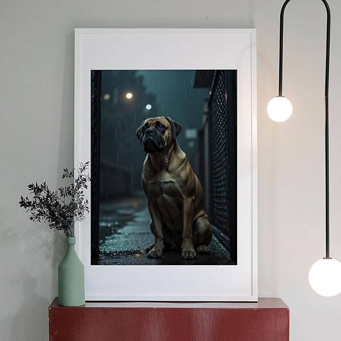TZTTZT Diamond Art Kits for Adults - Calm Dog in Rainy Alleyway Diamond Painting Kits for Adults Beginner, 12x16 in Frameless Diamond Painting Kit for Home Wall Decor