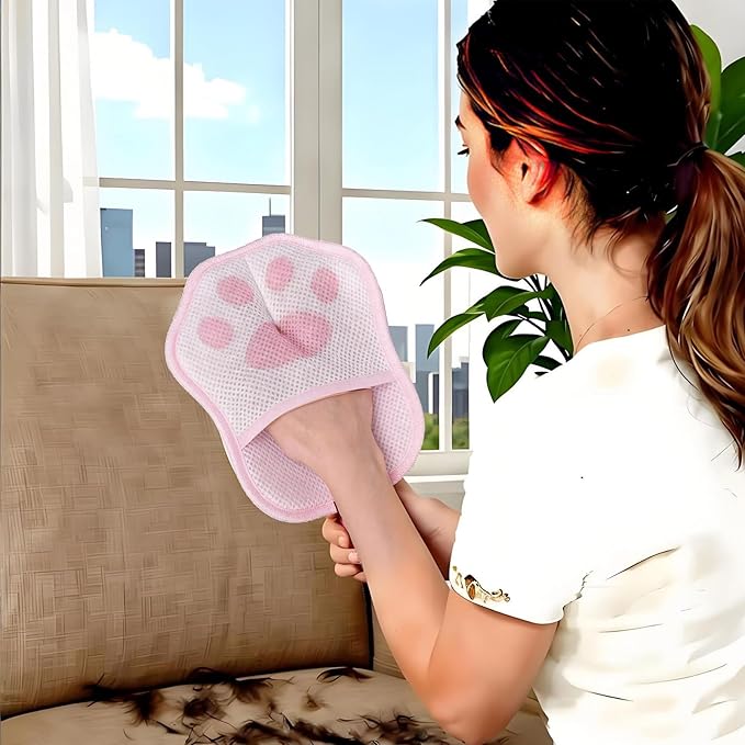2025 Pet Hair Remover Gloves for Dogs & Cats - Electrostatic Grooming Mitt with Dual-Action Bristles | Reusable Washable Furniture Couch Car Lint Remover Tool