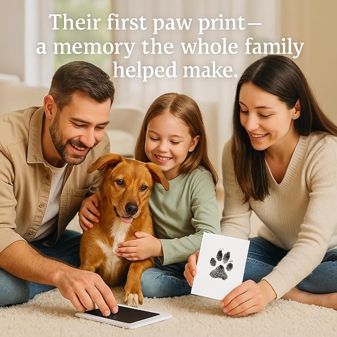 PERZUMI Paw Print Kit for Dogs, 2 Pack, Inkless Clean Touch 2.3×3.7 in, Paw Print Kit for Dogs and Cats, Mess-Free for Puppies Kittens Pet Memorial