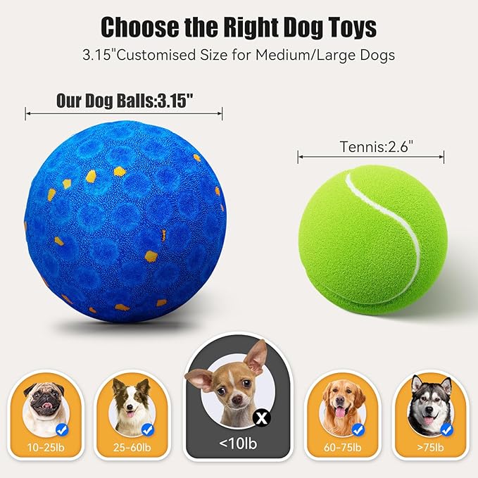 Interactive Dog Toys - Chew-Proof Dog Ball for Aggressive Chewers, Self-Moving Automatic Vibration with 3 Modes, IP54 Waterproof E-TPU, Ideal for Medium and Large Dogs