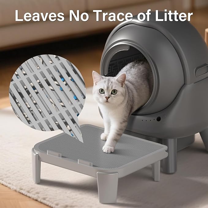Cat Pedal Step Stool with Filter Function Self Cleaning Litter Box Footstool Compatible with Automatic Cat Litter Box, Self-Cleaning Cat Box Step Stairs