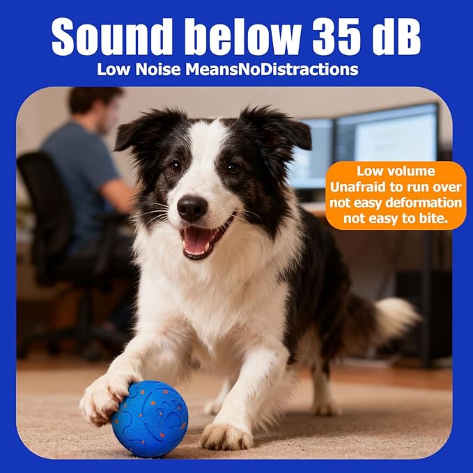 Interactive Dog Ball, Automatic Rolling Bouncing Dog Toy, 3 Modes for Active Engagement, Made from Durable E-TPU, Perfect for Chewing, Ideal for Exercise Mental Stimulation